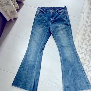 Tractor BLU denim flare bell bottom jeans